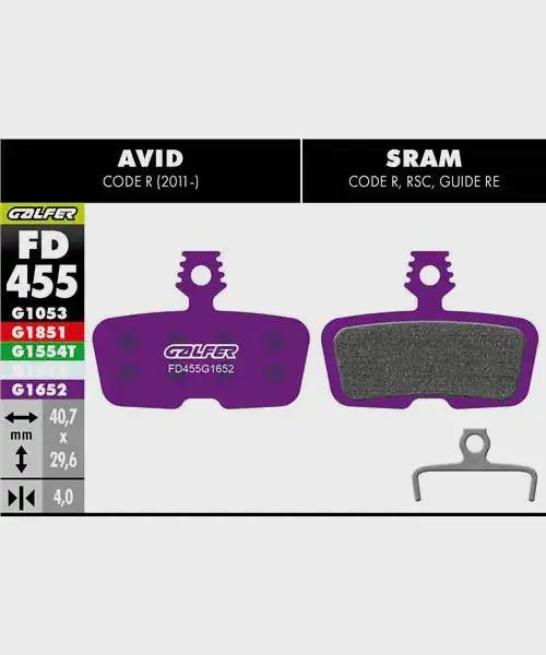 Galfer E-Bike Disc Brake Pad - SRAM Code R