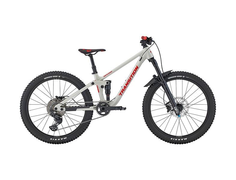 Sale - Transition Ripcord 24" - White & Red - Kids MTB