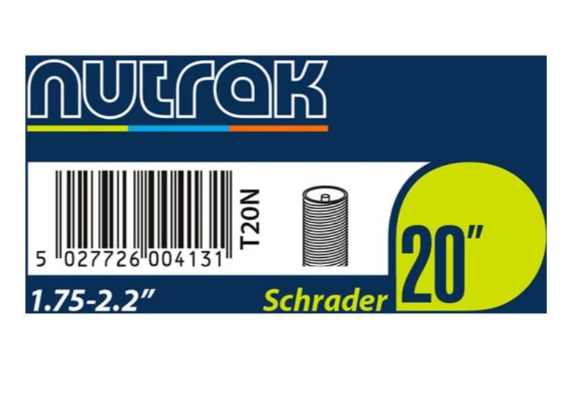 Nutrak 20 x 1.75 - 2.125 inch Schrader inner tube
