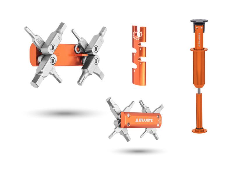 Granite Stash Multi-Tool Steerer Tube Hidden Kit - 30mm - Orange