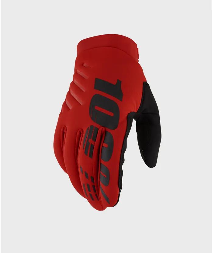 100% Brisker Cold Weather Gloves - Red